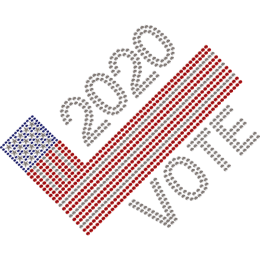 2020 American Vote & Flag Hotfix Rhinestone Transfer